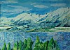 水彩-雪山春曉